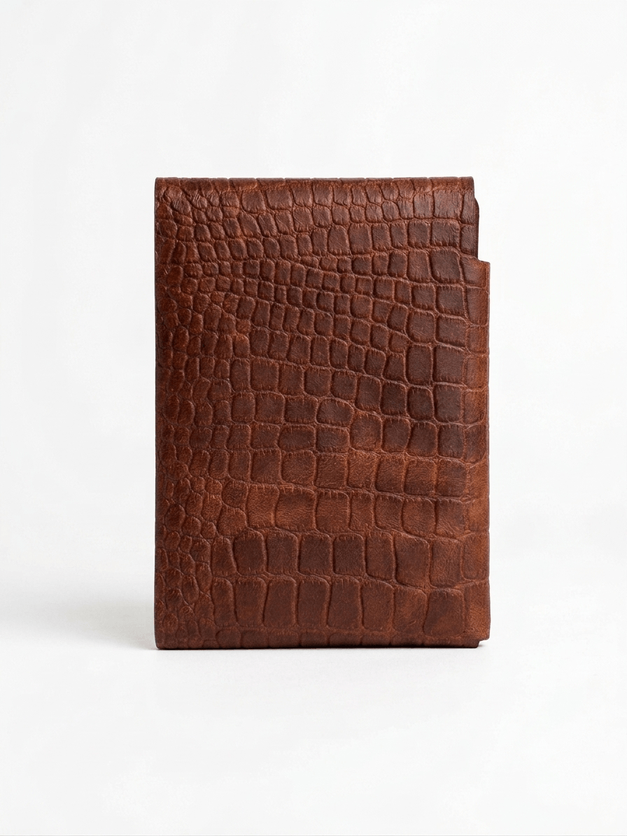 The Edge Wallet – 100% Genuine Leather-Tobacco Brown - Image 2