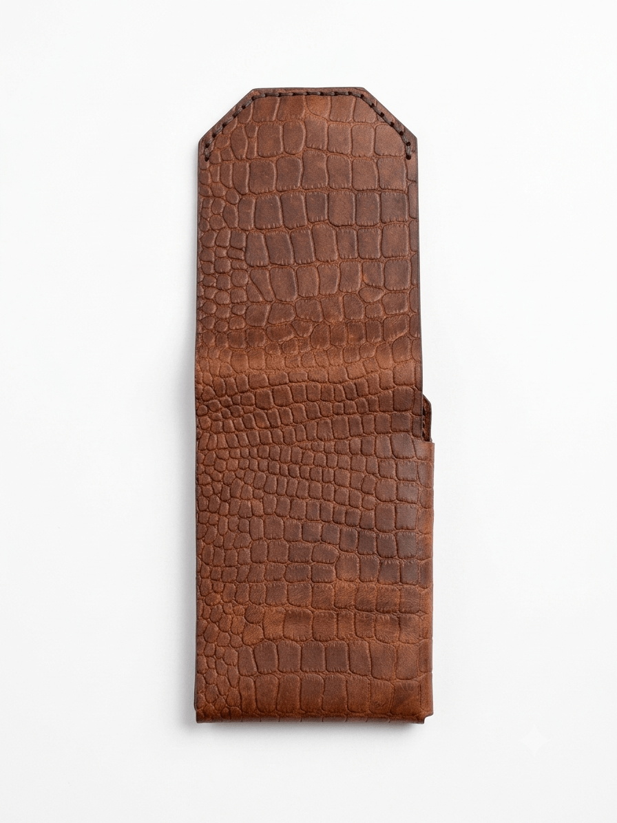 The Edge Wallet – 100% Genuine Leather-Tobacco Brown - Image 4