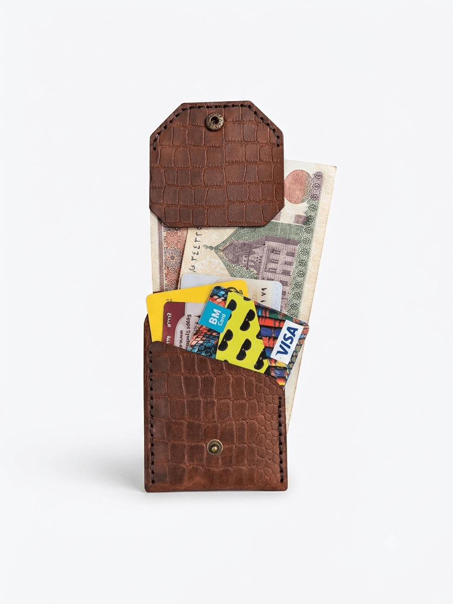 The Edge Wallet – 100% Genuine Leather-Tobacco Brown - Image 5