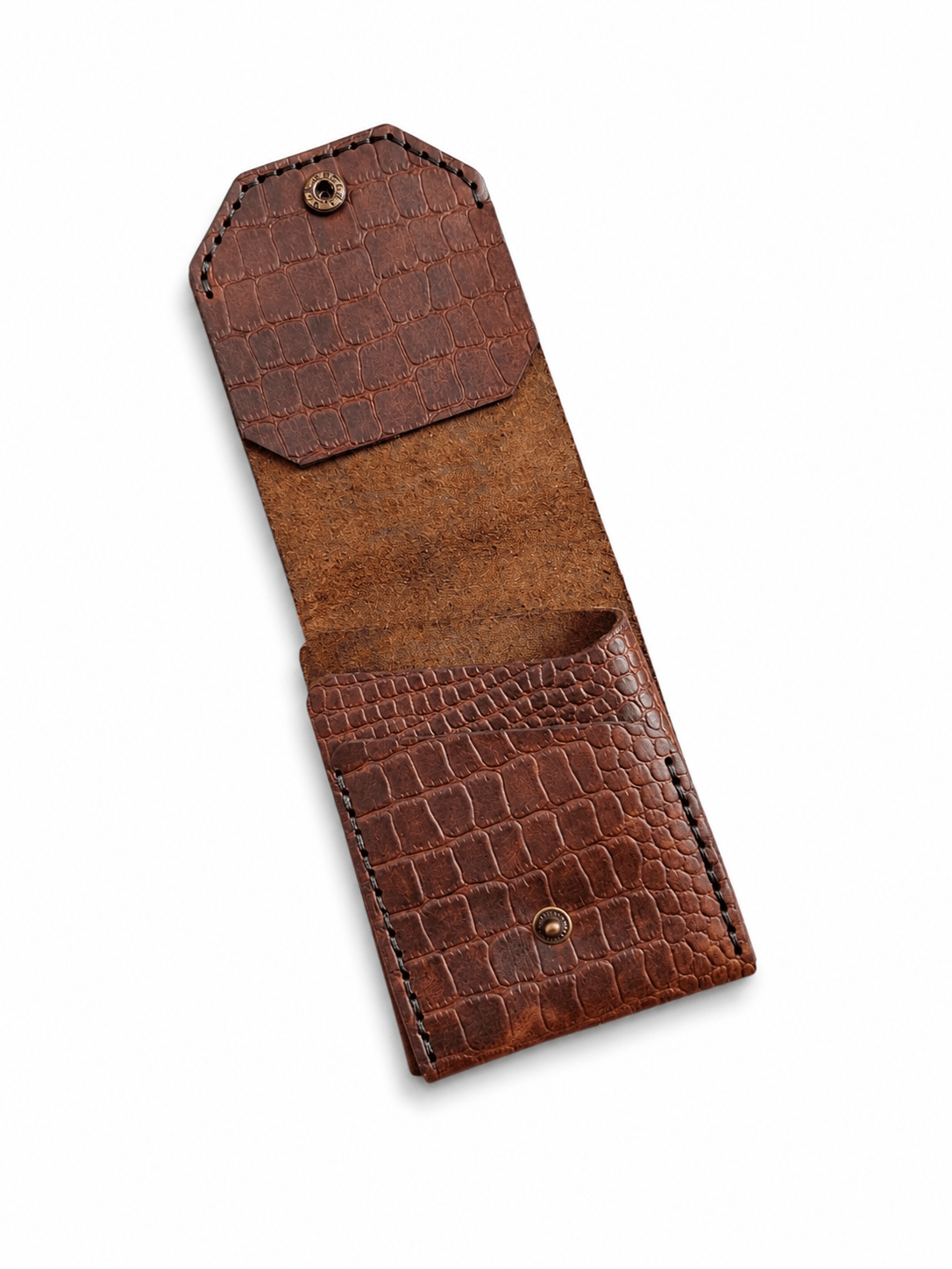 The Edge Wallet – 100% Genuine Leather-Tobacco Brown - Image 3