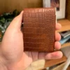 The Edge Wallet – 100% Genuine Leather-Tobacco Brown - Image 6