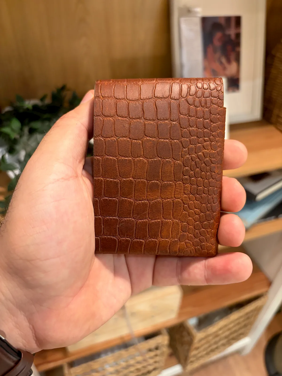 The Edge Wallet – 100% Genuine Leather-Tobacco Brown - Image 6