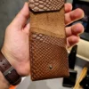 The Edge Wallet – 100% Genuine Leather-Cognac Brown - Image 3