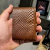 The Edge Wallet – 100% Genuine Leather-Cognac Brown - Image 5
